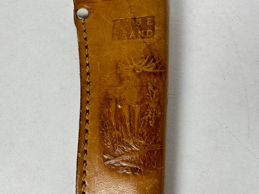 Edge Brand Solingen Germany Stag Handle Hunting Knife With Leather Sheath 10.5L [Photo 4]