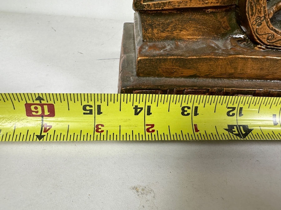 Signed Roman Warrior Chariot Painted Chalkware Statue Signed MAS 14.5W X 5D X 12H [Photo 14]