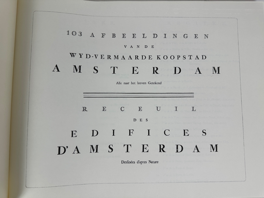 Atlas Van Fouquet Amsterdam 103 Facsimile Engravings Of 18th Century Amersterdam 20.5' X 15.5' [Photo 3]