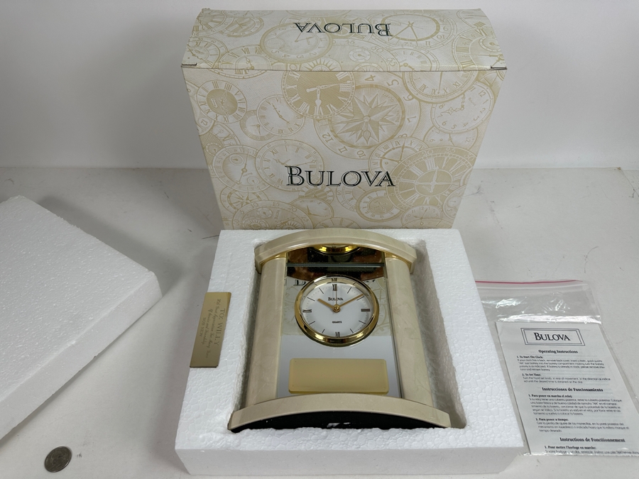 BULOVA Quartz Mantle Clock New In Box [Photo 2]