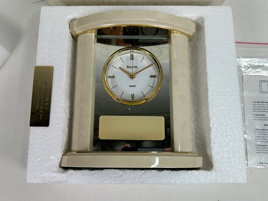 BULOVA Quartz Mantle Clock New In Box [Photo 3]