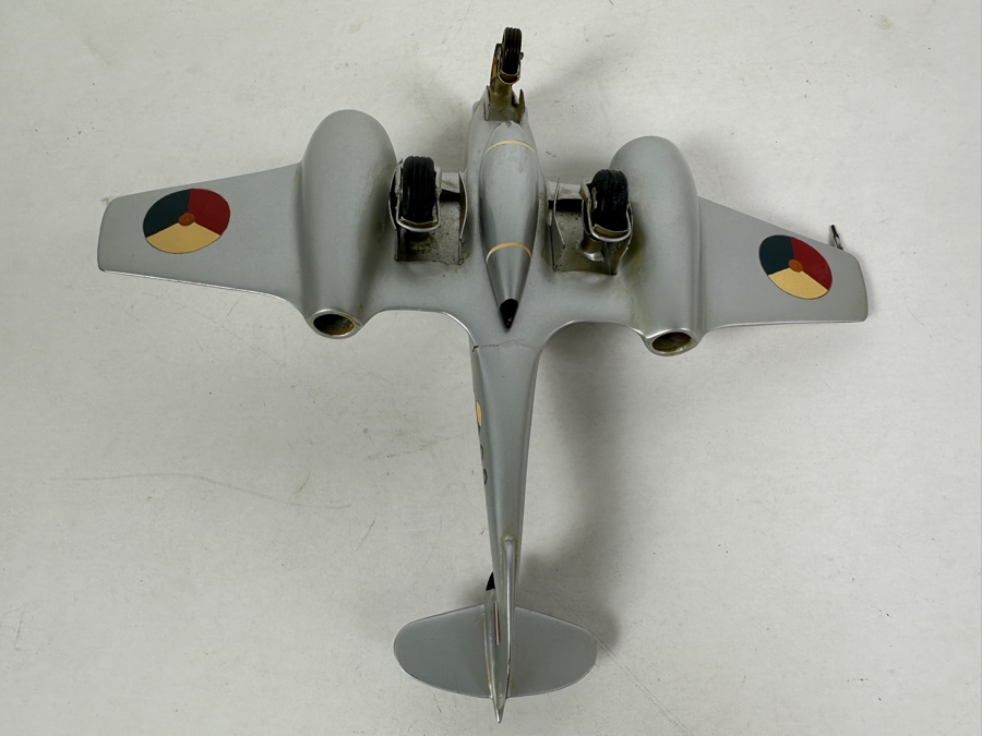 Vintage Hand Painted Gloster Meteor F4 Plane Model With Postcard 8L X 9W [Photo 12]
