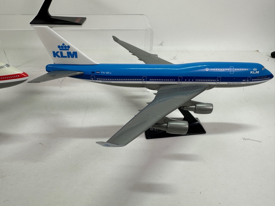 (3) Plastic Model Airplanes: (2) Martinair Holland MD-11 / Boeing 747 & (1) KLM Royal Dutch Airlines Boeing 747-400 [Photo 9]