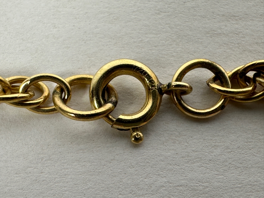 General Motors GM 1/10 10K Gold 30 Years Of Service Pendant With 1/20 12K Gold Bracelet And Original GM Box [Photo 4]