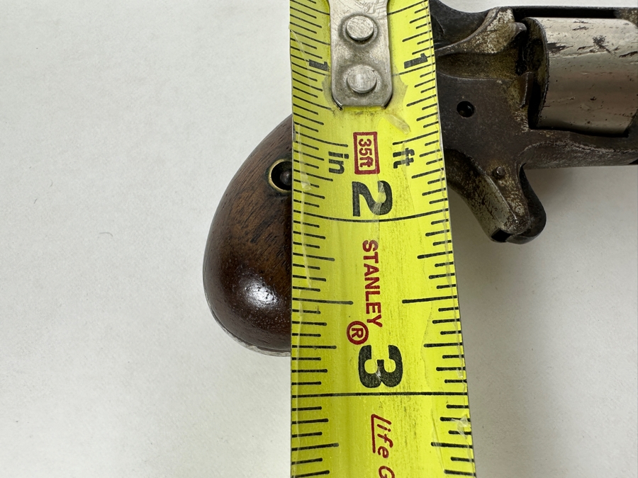 Antique 1870-80's Five Shot Robin Hood No. 2 Single-Action Pocket Revolver .32 Rimfire Made By Hood Firearms Of Norwich, CT S/N 5487 5.25L X 2.75H [Photo 16]