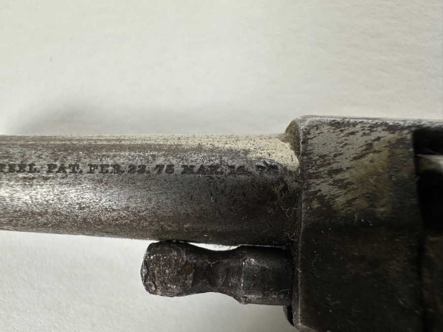 Antique 1870-80's Five Shot Robin Hood No. 2 Single-Action Pocket Revolver .32 Rimfire Made By Hood Firearms Of Norwich, CT S/N 5487 5.25L X 2.75H [Photo 4]