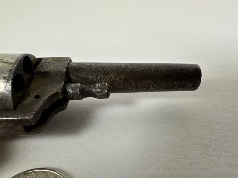 Antique 1870-80's Five Shot Robin Hood No. 2 Single-Action Pocket Revolver .32 Rimfire Made By Hood Firearms Of Norwich, CT S/N 5487 5.25L X 2.75H [Photo 10]