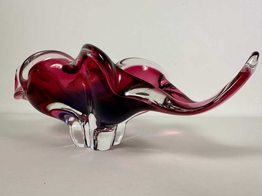 Josef Michal Hospodka Sommerso Art Glass Bohemia Glass Vase Made In Czechoslovakia 12W X 4D X 4H [Photo 13]