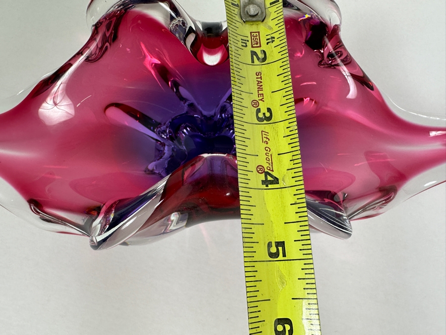 Josef Michal Hospodka Sommerso Art Glass Bohemia Glass Vase Made In Czechoslovakia 12W X 4D X 4H [Photo 17]