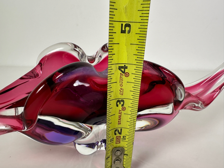 Josef Michal Hospodka Sommerso Art Glass Bohemia Glass Vase Made In Czechoslovakia 12W X 4D X 4H [Photo 18]