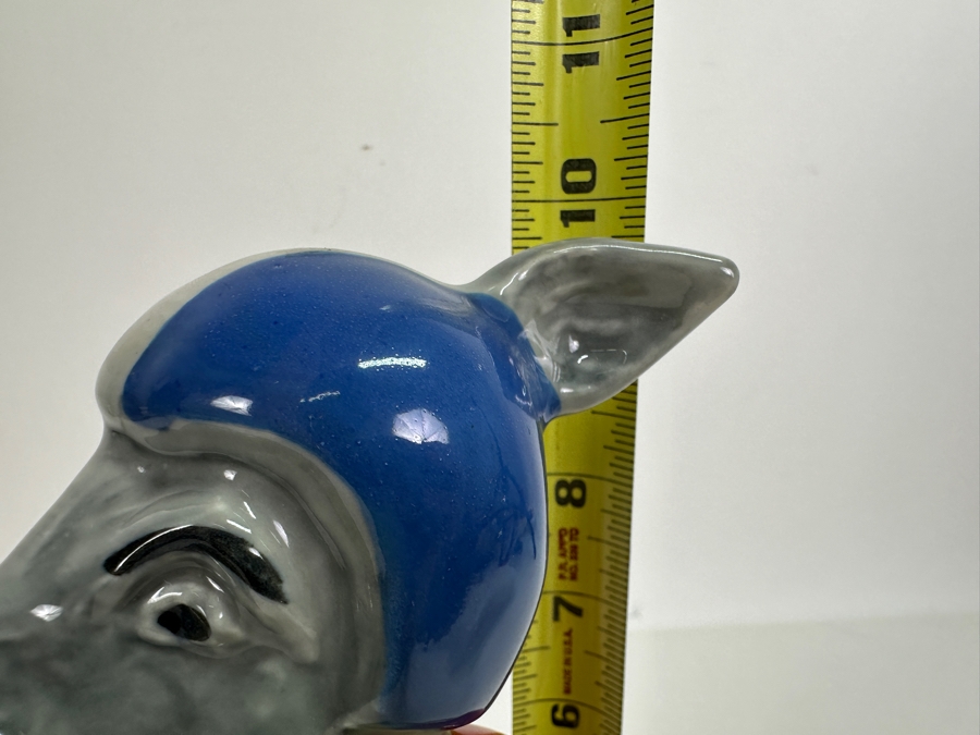 Vintage 1972 Jim Beam Football With Donkey Stopper Whiskey Decanter, Empty 10'H [Photo 11]