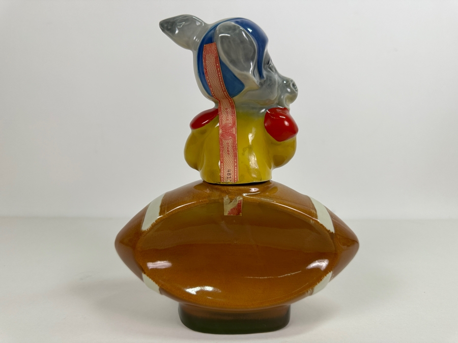Vintage 1972 Jim Beam Football With Donkey Stopper Whiskey Decanter, Empty 10'H [Photo 6]