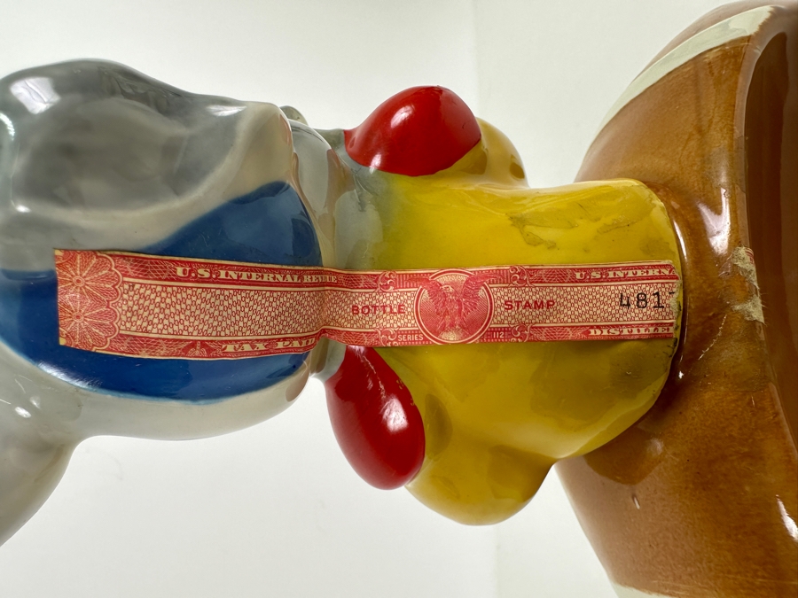 Vintage 1972 Jim Beam Football With Donkey Stopper Whiskey Decanter, Empty 10'H [Photo 7]