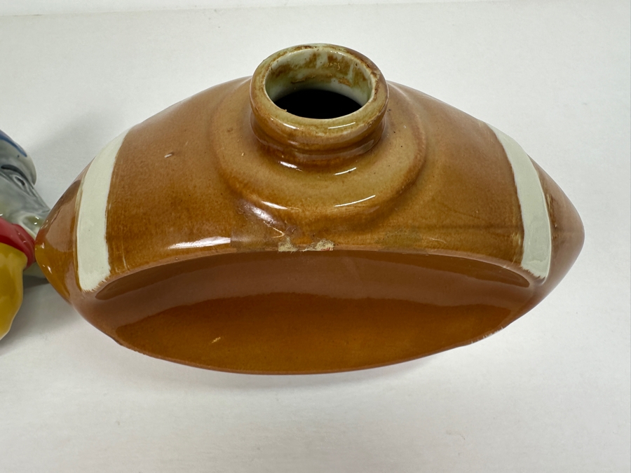 Vintage 1972 Jim Beam Football With Donkey Stopper Whiskey Decanter, Empty 10'H [Photo 9]