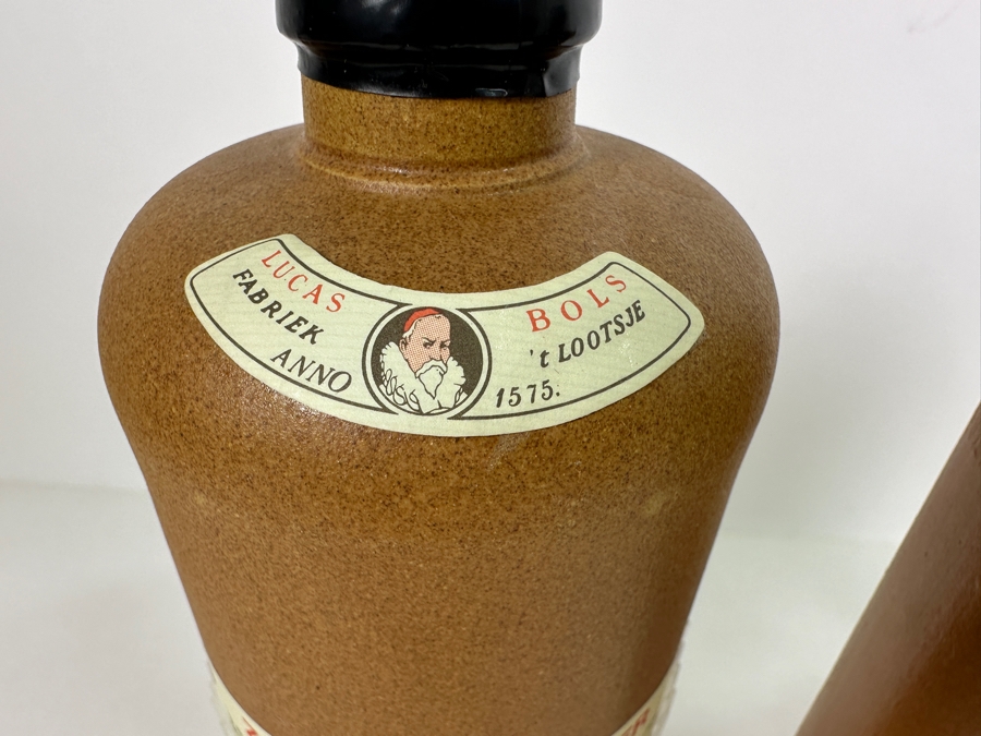 Collection Of Four Vintage Dutch Clay Gin Bottles 12H [Photo 6]