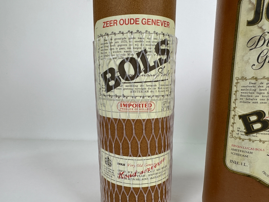 Collection Of Four Vintage Dutch Clay Gin Bottles 12H [Photo 5]