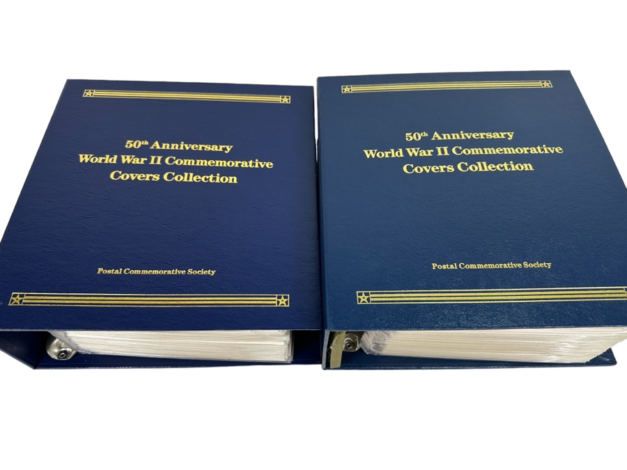 Huge 2-Binder Collection Of 50th Anniversay World War II Commemorative Covers With Mint Stamps Published By The Postal Commemorative Society - See Photos For Sampling - 182 Stamps [Photo 2]
