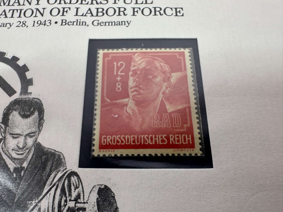 Huge 2-Binder Collection Of 50th Anniversay World War II Commemorative Covers With Mint Stamps Published By The Postal Commemorative Society - See Photos For Sampling - 182 Stamps [Photo 5]