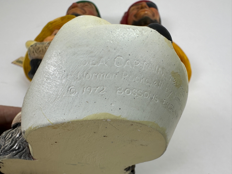 Collection Of Six Hand Painted Nautical Chalkware Wall Ornaments - Five Are Bossons England [Photo 9]