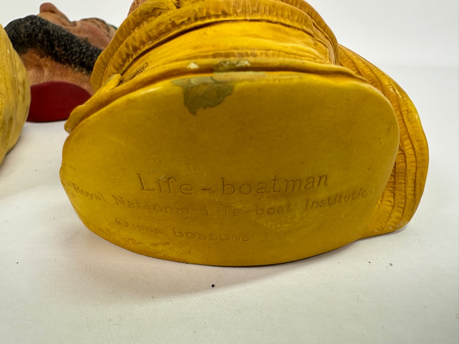 Collection Of Six Hand Painted Nautical Chalkware Wall Ornaments - Five Are Bossons England [Photo 10]