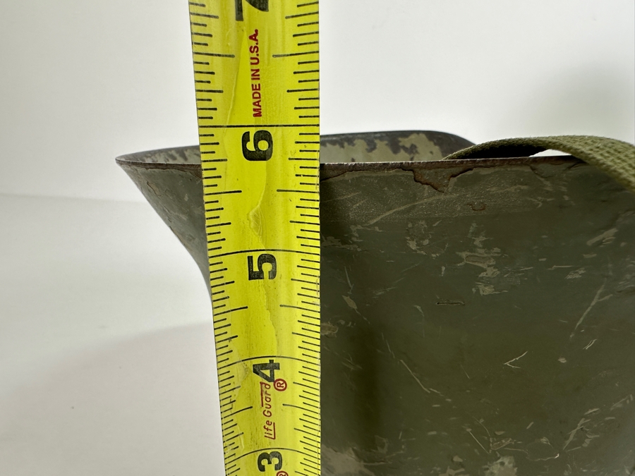 Vintage Original WWI Imperial German Metal Green Painted Stahlhelm Helmet / Used During The Finnish Army In WWII 11.25L X 5.75H [Photo 20]