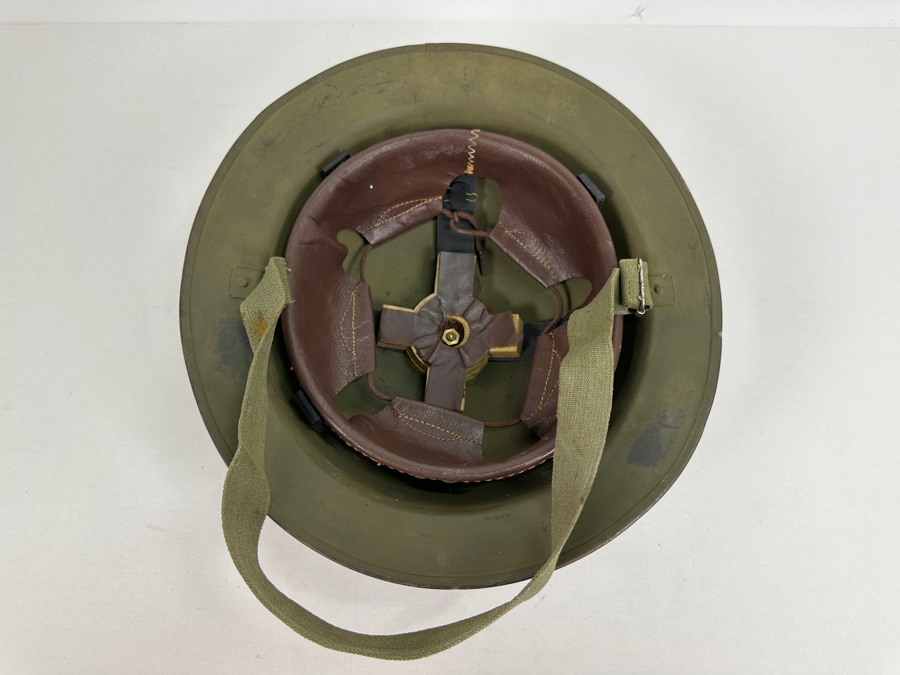 Original Vintage Belgium WWII Brodie Helmet Brigade Piron Which Saw Action During D-Day Landings And In The Netherlands 12.25L X 11W X 4.5H [Photo 17]