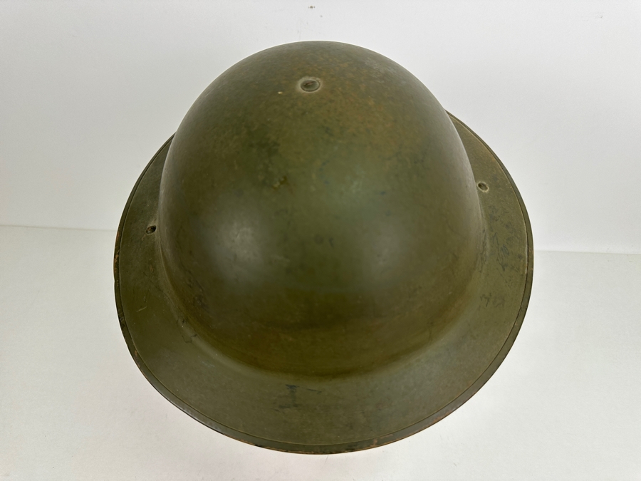 Original Vintage Belgium WWII Brodie Helmet Brigade Piron Which Saw Action During D-Day Landings And In The Netherlands 12.25L X 11W X 4.5H [Photo 16]