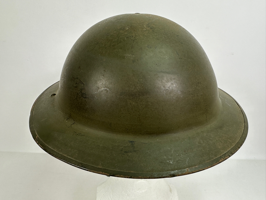 Original Vintage Belgium WWII Brodie Helmet Brigade Piron Which Saw Action During D-Day Landings And In The Netherlands 12.25L X 11W X 4.5H [Photo 13]