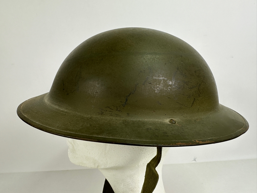 Original Vintage Belgium WWII Brodie Helmet Brigade Piron Which Saw Action During D-Day Landings And In The Netherlands 12.25L X 11W X 4.5H [Photo 12]