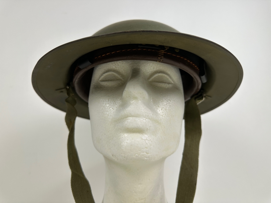 Original Vintage Belgium WWII Brodie Helmet Brigade Piron Which Saw Action During D-Day Landings And In The Netherlands 12.25L X 11W X 4.5H [Photo 10]