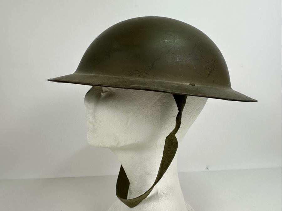 Original Vintage Belgium WWII Brodie Helmet Brigade Piron Which Saw Action During D-Day Landings And In The Netherlands 12.25L X 11W X 4.5H [Photo 11]