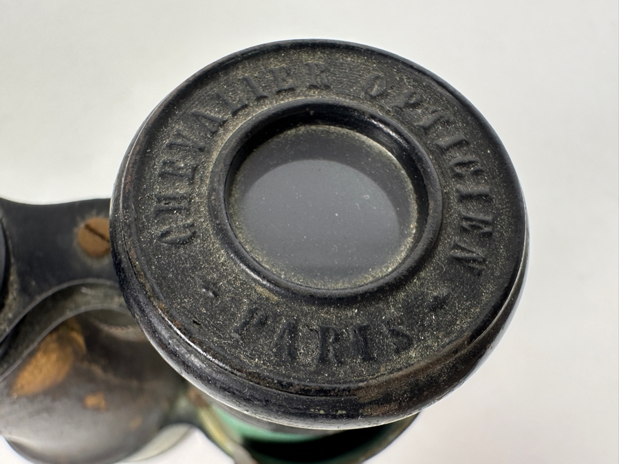 Vintage Chevalier Opticien Paris Leather Wrapped Binoculars (Leather Is Coming Off / Missing) - See Photos 6.5L [Photo 7]