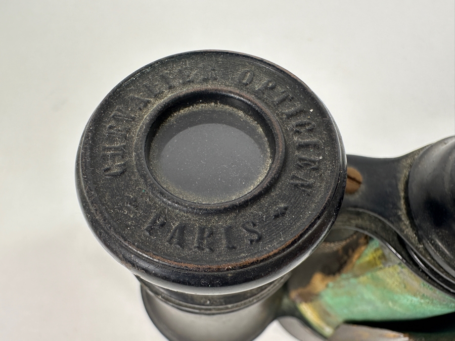 Vintage Chevalier Opticien Paris Leather Wrapped Binoculars (Leather Is Coming Off / Missing) - See Photos 6.5L [Photo 6]