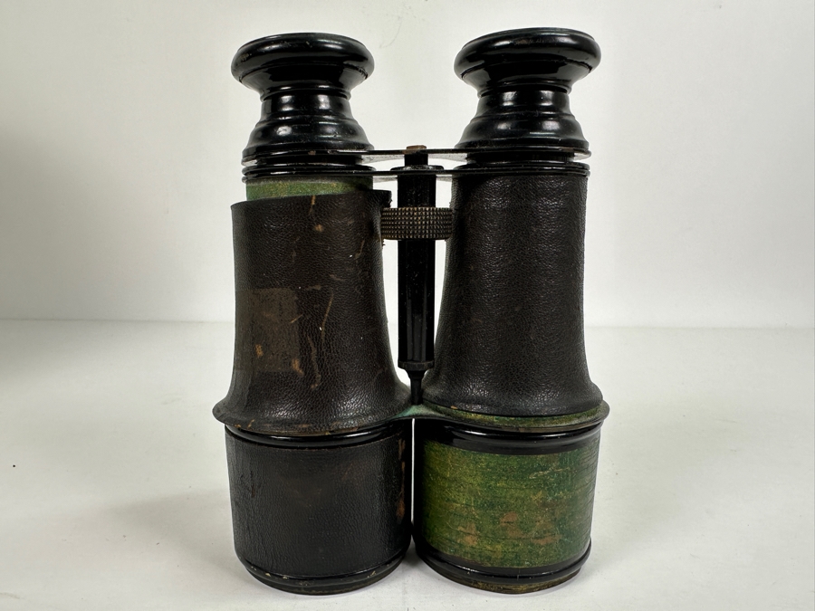 Vintage Chevalier Opticien Paris Leather Wrapped Binoculars (Leather Is Coming Off / Missing) - See Photos 6.5L [Photo 8]