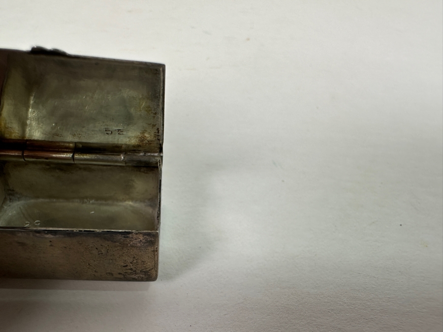 Vintage Small Sterling Silver Peru Signed Pill Snuff Box 11g [Photo 5]