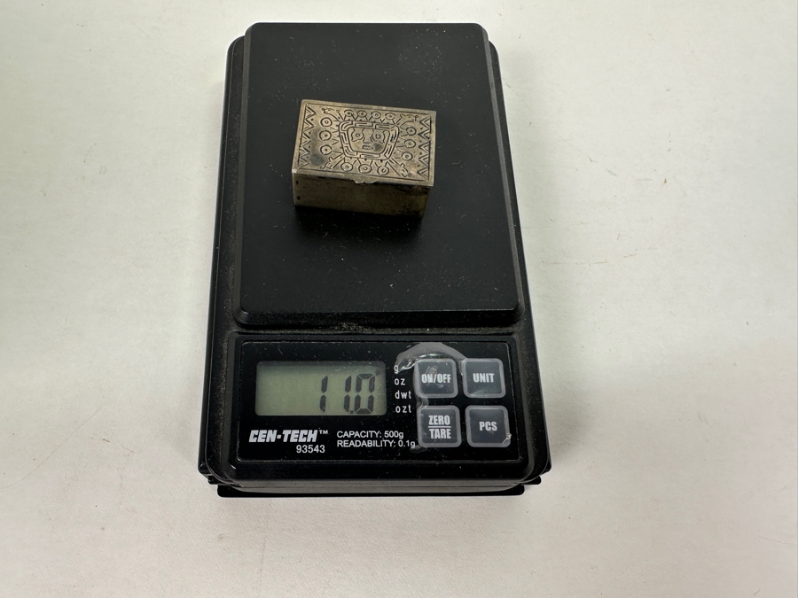 Vintage Small Sterling Silver Peru Signed Pill Snuff Box 11g [Photo 6]