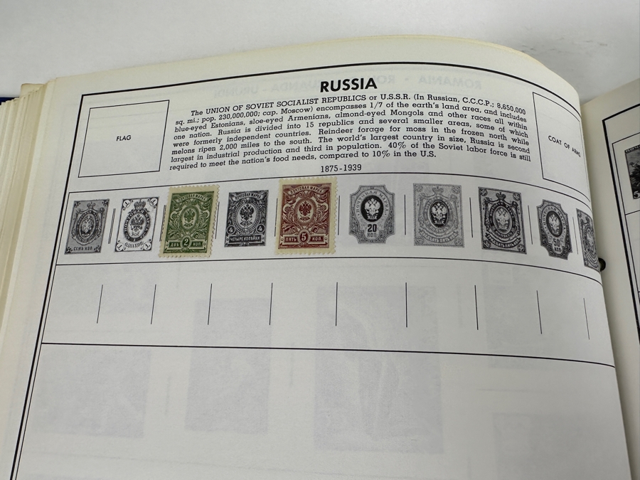 Statesman Deluxe Album Spaces For Nearly 30,000 Postage Stamps Of The World Including The United States - See Photos For Sampling [Photo 15]