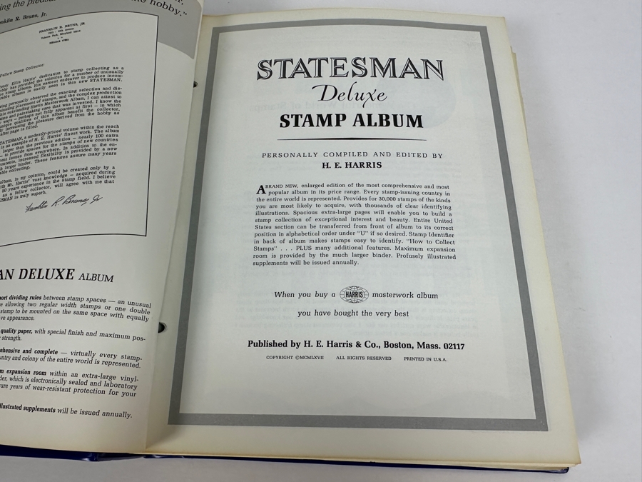 Statesman Deluxe Album Spaces For Nearly 30,000 Postage Stamps Of The World Including China - See Photos For Sampling [Photo 2]