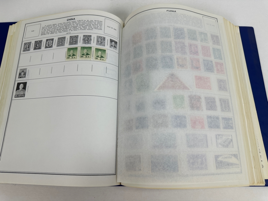 Statesman Deluxe Album Spaces For Nearly 30,000 Postage Stamps Of The World Including China - See Photos For Sampling [Photo 21]