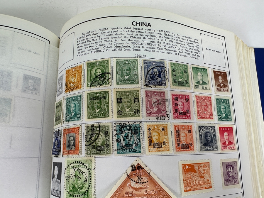 Statesman Deluxe Album Spaces For Nearly 30,000 Postage Stamps Of The World Including China - See Photos For Sampling [Photo 5]