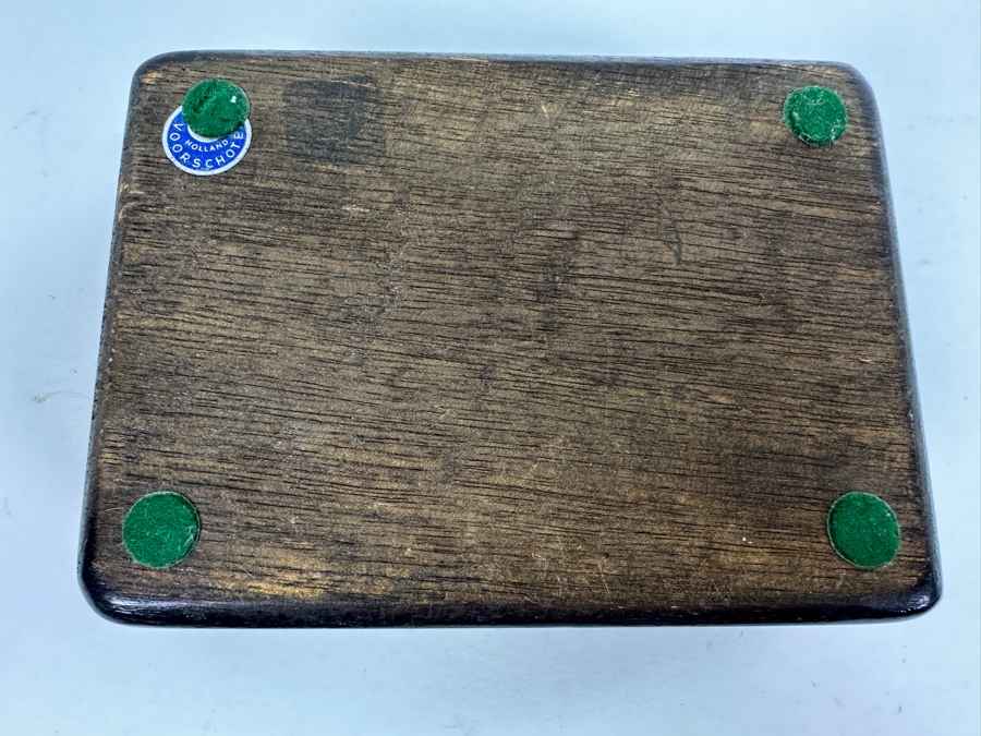 Repousse Silverplate Top Depicting Rembrandt's Night Watch Scene Wooden Box From Holland Voorschoten 6W X 4.5D X 2.25H [Photo 10]