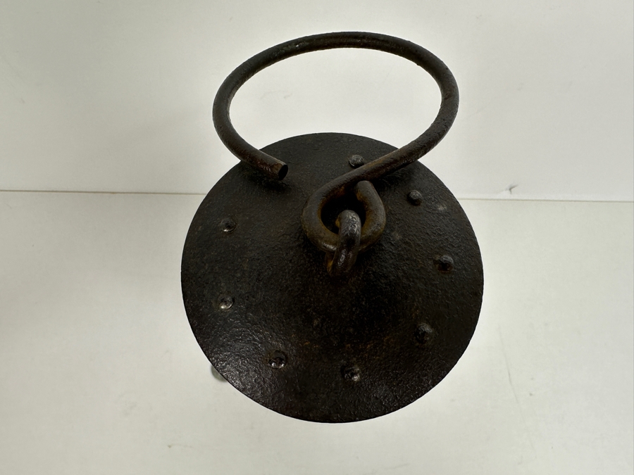 Antique E. Thomas & Williams Ltd. Type No. 4 Miner's Brass Oil Lamp Makers Aberdare 11.5H [Photo 9]