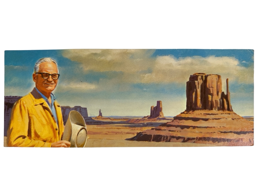 Vintage 1968 Barry Goldwater Hand Written & Signed Election Day Reminder Postcard Postmarked 1 November 1968 Arizona [Photo 2]