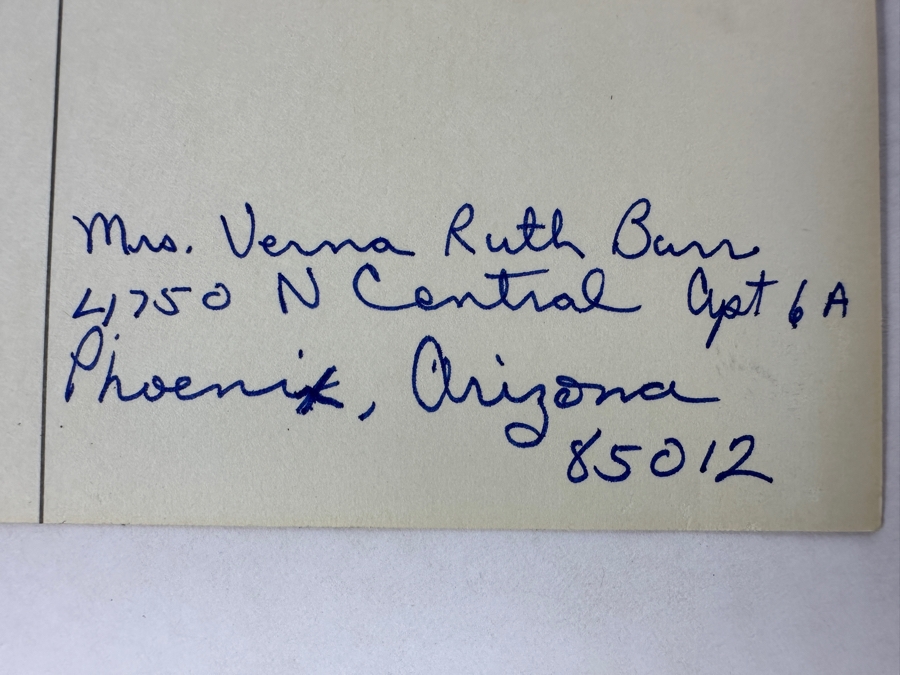 Vintage 1968 Barry Goldwater Hand Written & Signed Election Day Reminder Postcard Postmarked 1 November 1968 Arizona [Photo 9]