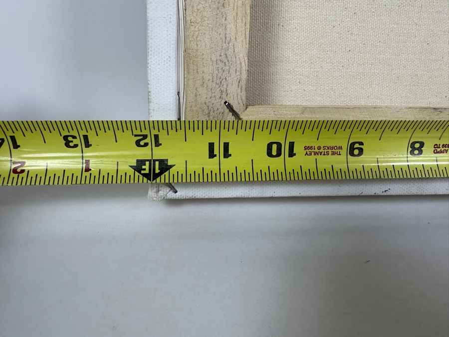 Original Abstract San Diego Harbor Painting On Canvas Artist Signed On Back 2016 12 X 12 [Photo 7]