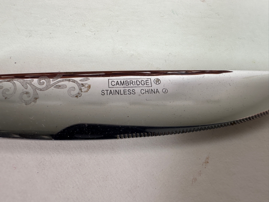 Two Sets Of Flatware With Wicker Tray By Gibson & Cambridge [Photo 5]