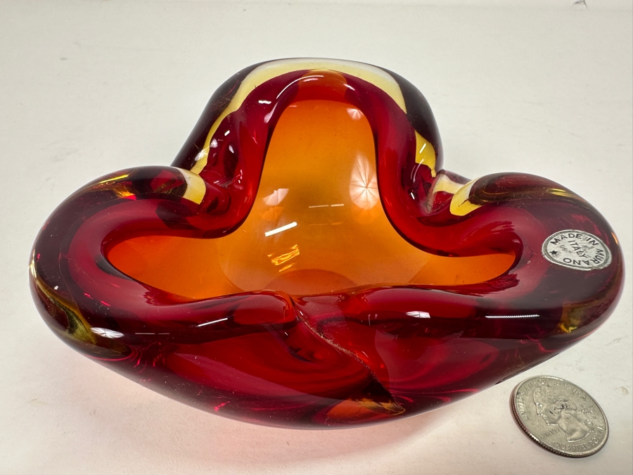 Vintage Mid-Century Murano Italian Ashtray 5W X 2H [Photo 5]