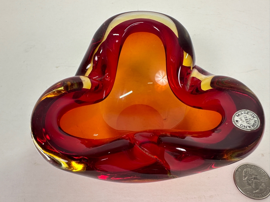 Vintage Mid-Century Murano Italian Ashtray 5W X 2H [Photo 6]