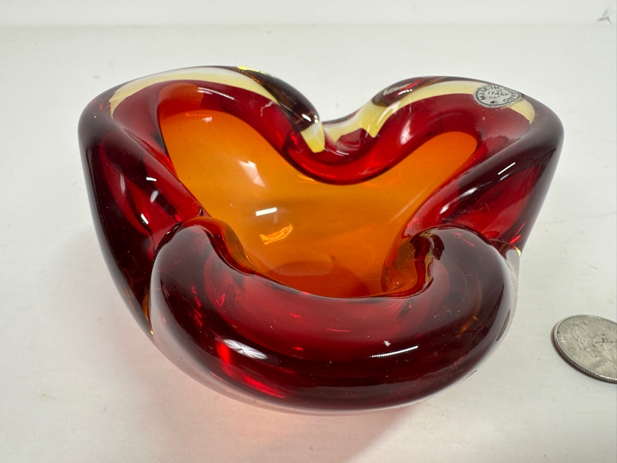 Vintage Mid-Century Murano Italian Ashtray 5W X 2H [Photo 4]