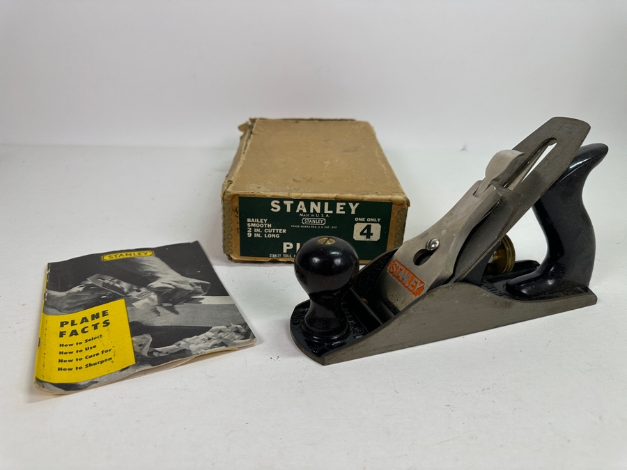 Vintage Stanley #4 Plane With Instructions And Damaged Box [Photo 3]